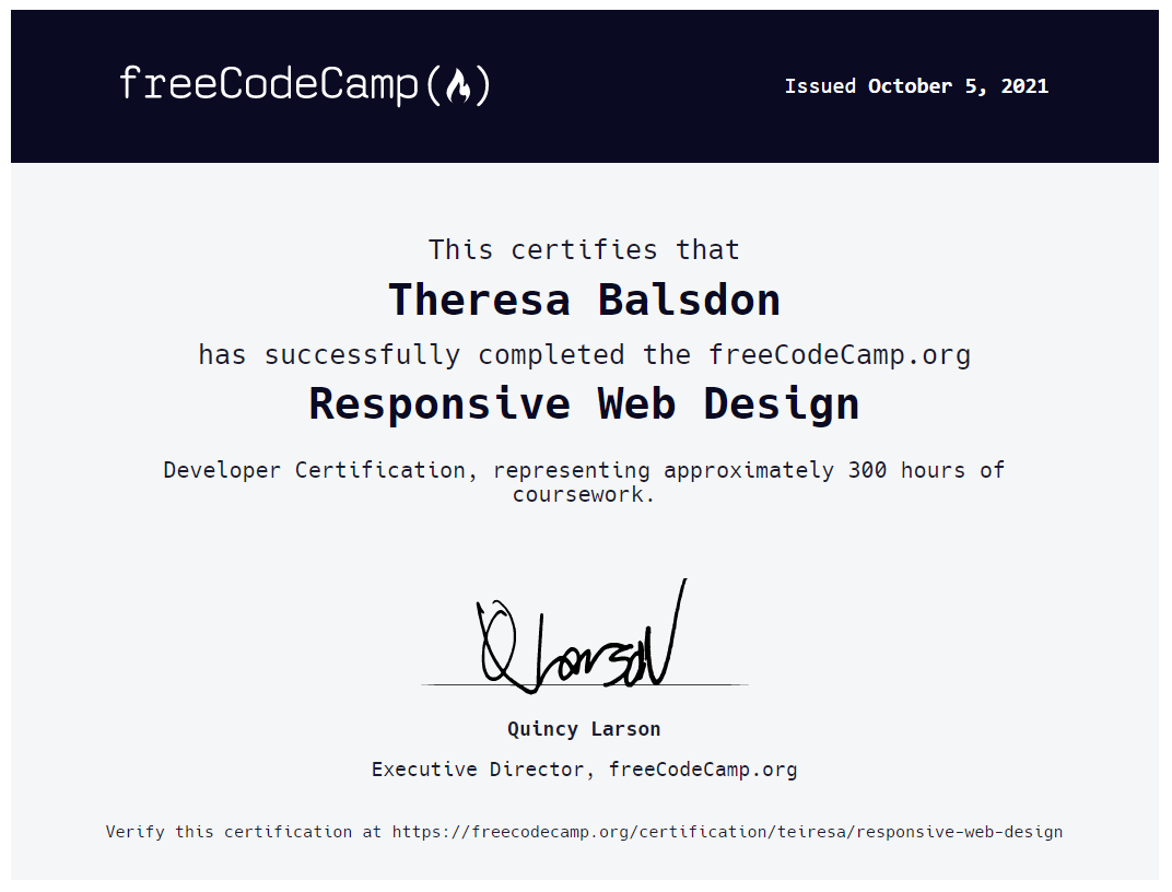 responsive web design certification, 2021.